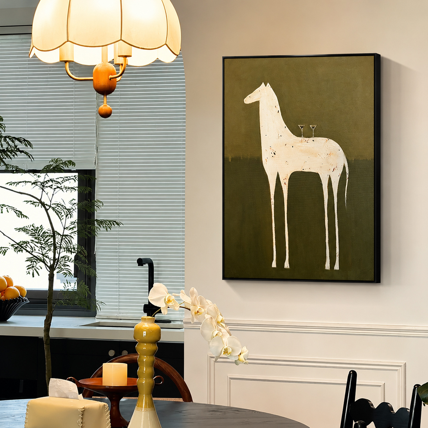Animal Canvas Wall Hanging, Framed