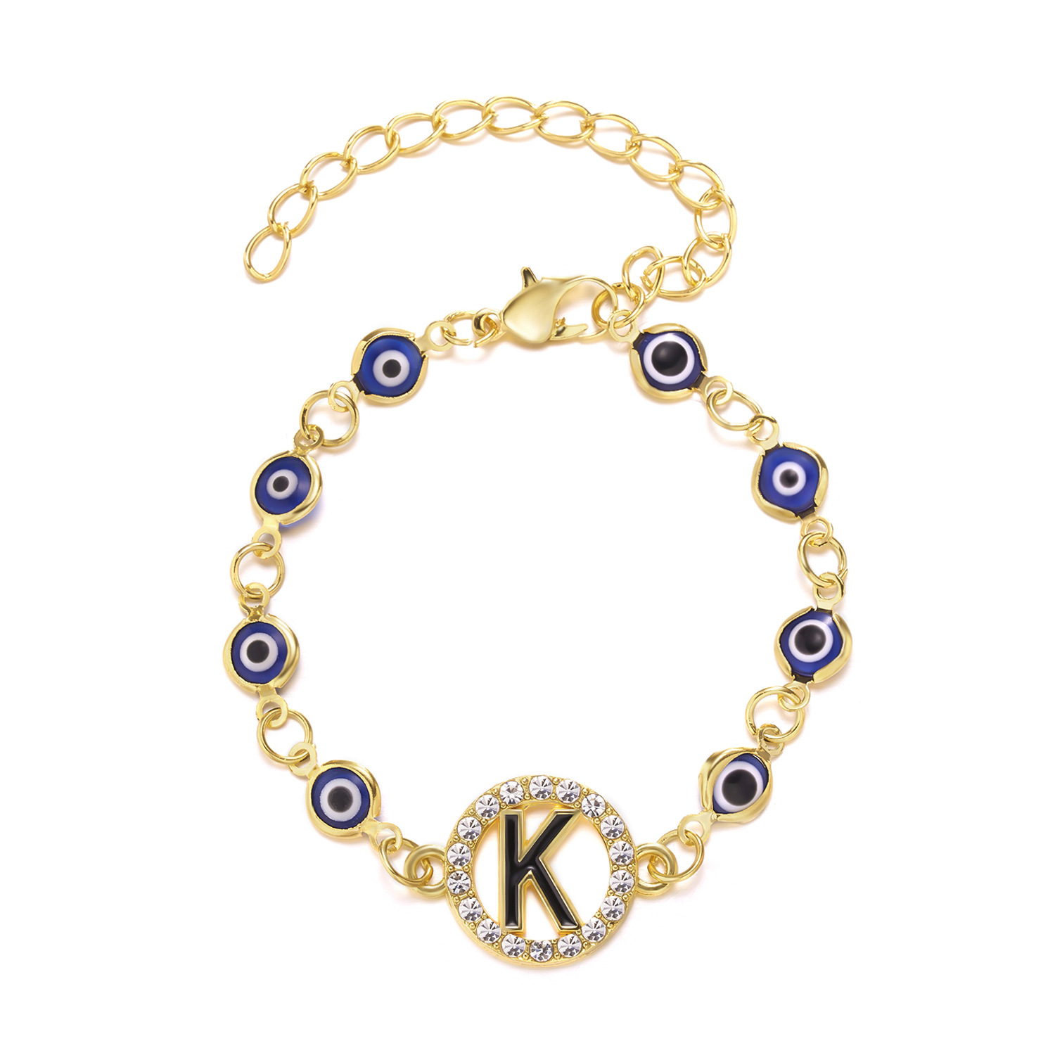 Blue Eyes Alloy Adjustable Bracelet