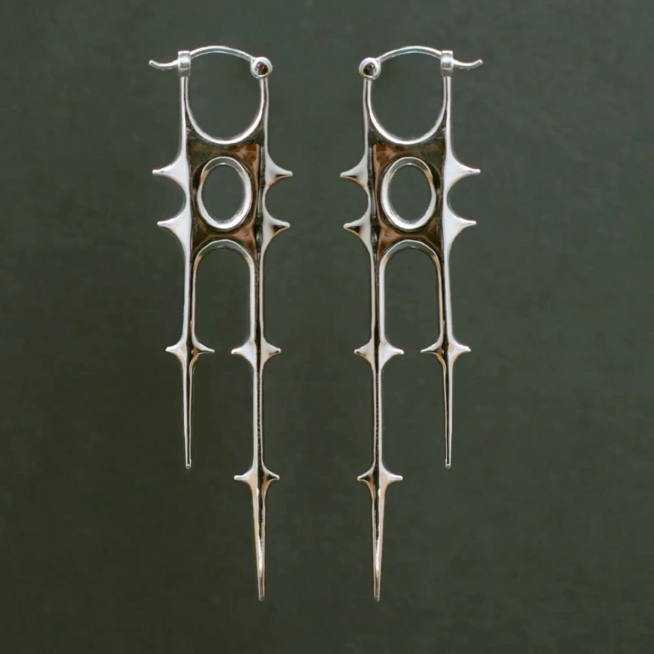 Zinc Alloy Hollow Thorns Earring Ear Clip