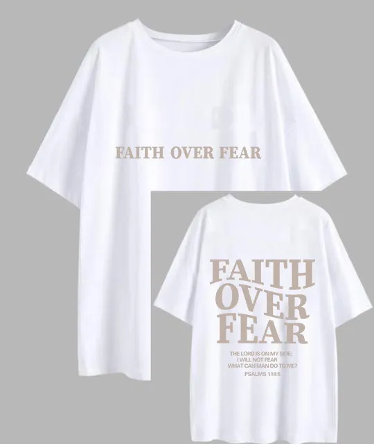 Letter Printed T shirt Women's Fashion Casual Loose White - Shop at LoveMi