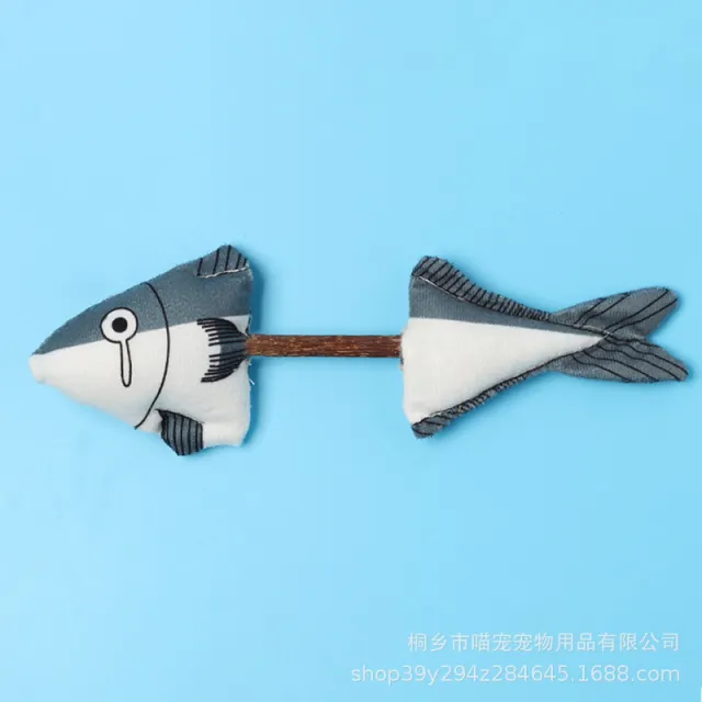 Catnip Fish Molar Rod Toy Relieving Stuffy And Scratch resistant Polygonum And Mint Fish - Shop at LoveMi