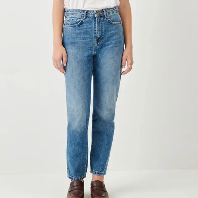 Women's Retro And Fashion All matching Slim Blue Straight Hip Raise Slim Fit Jeans Blue - Shop at LoveMi