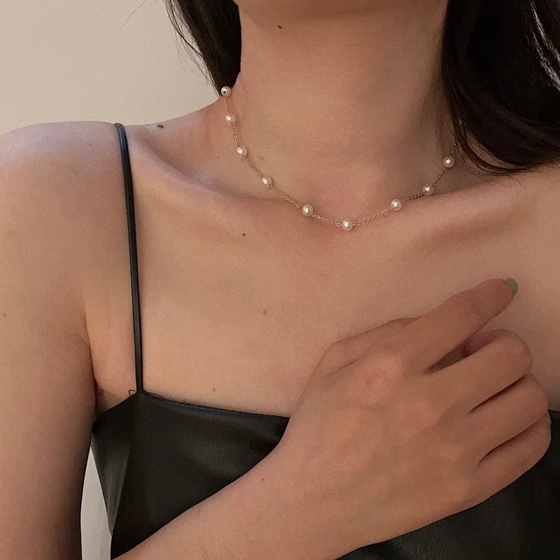 Elegant And Sweet French Vintage Pearl Necklace