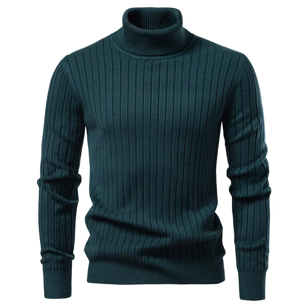 Mens Turtleneck Pullover Casual Knit Sweater