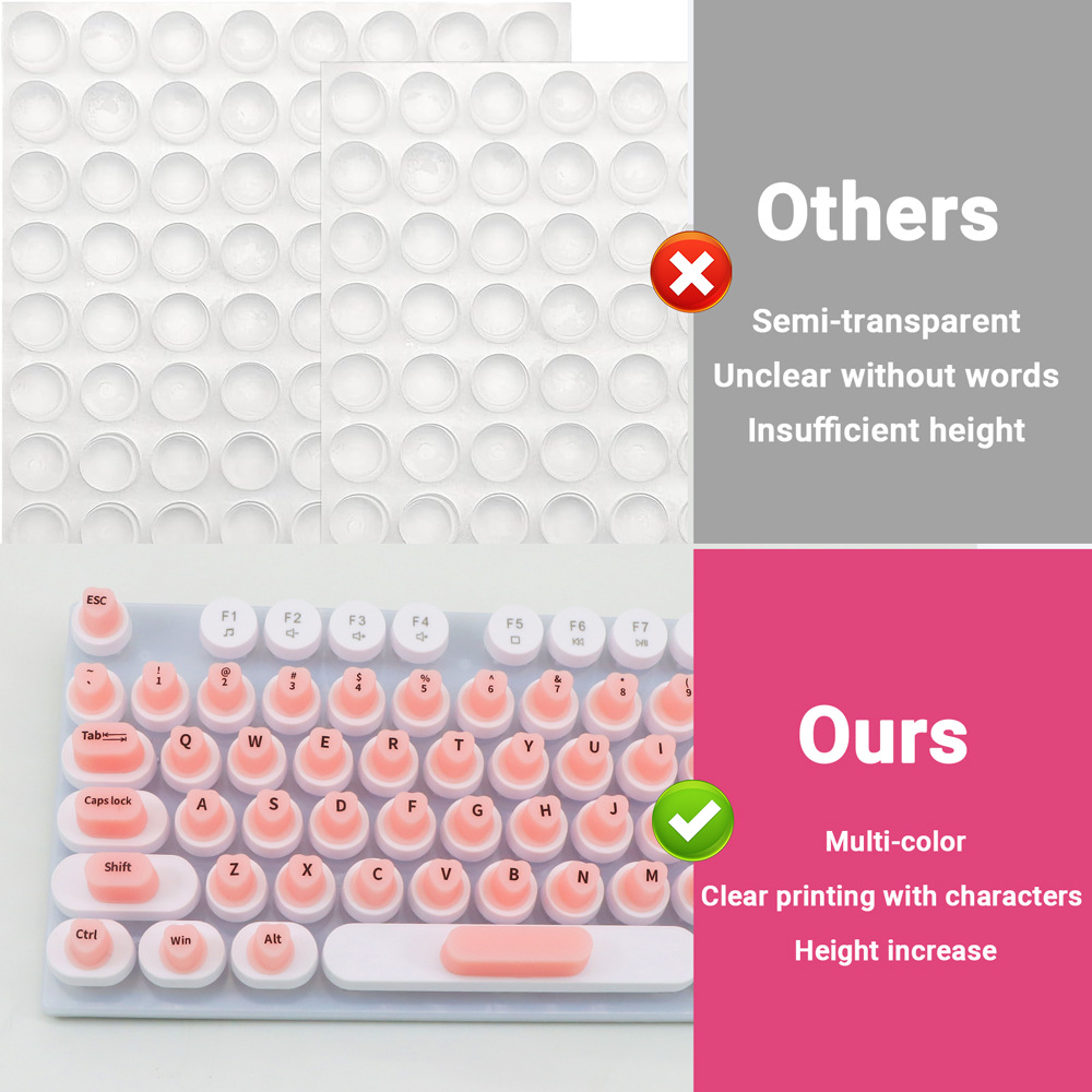 91 Button For Desktop And Notebook Computer Silicone Keyboard Stickers - Image 7