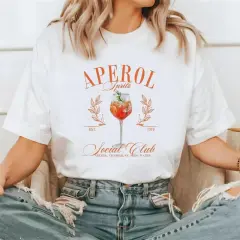 Women's Summer Fun Social Club Printed Pattern Short Sleeve - White - View 1