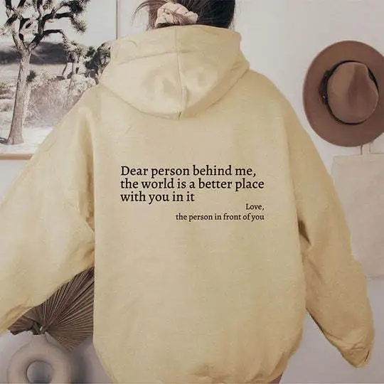 Letter Printing Versatile Casual Long Sleeve Pullover Loose Hooded Style 7 - Shop at LoveMi