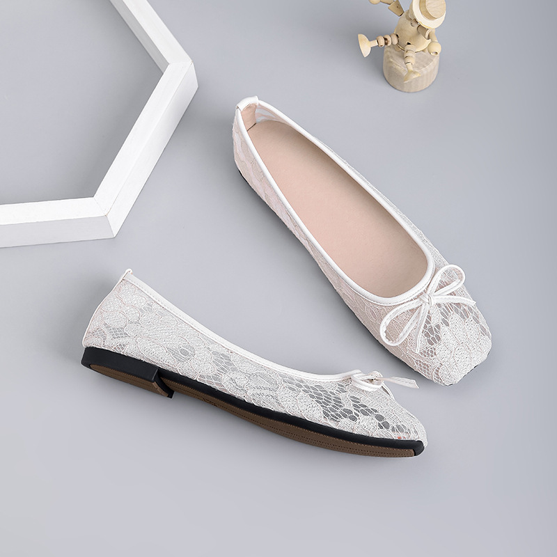 Mesh Square-Toe Ballet Flats, picture 4 of 6