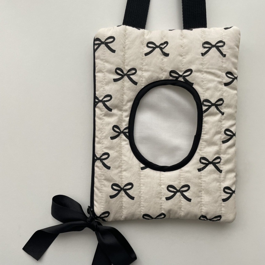 Black Bow Tissue Bag