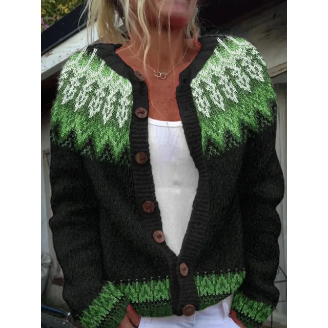 D Digital Printing Cardigan Knitted Coat Women's Early Spring And Autumn Coat E114Kkwy 67 M - Shop at LoveMi