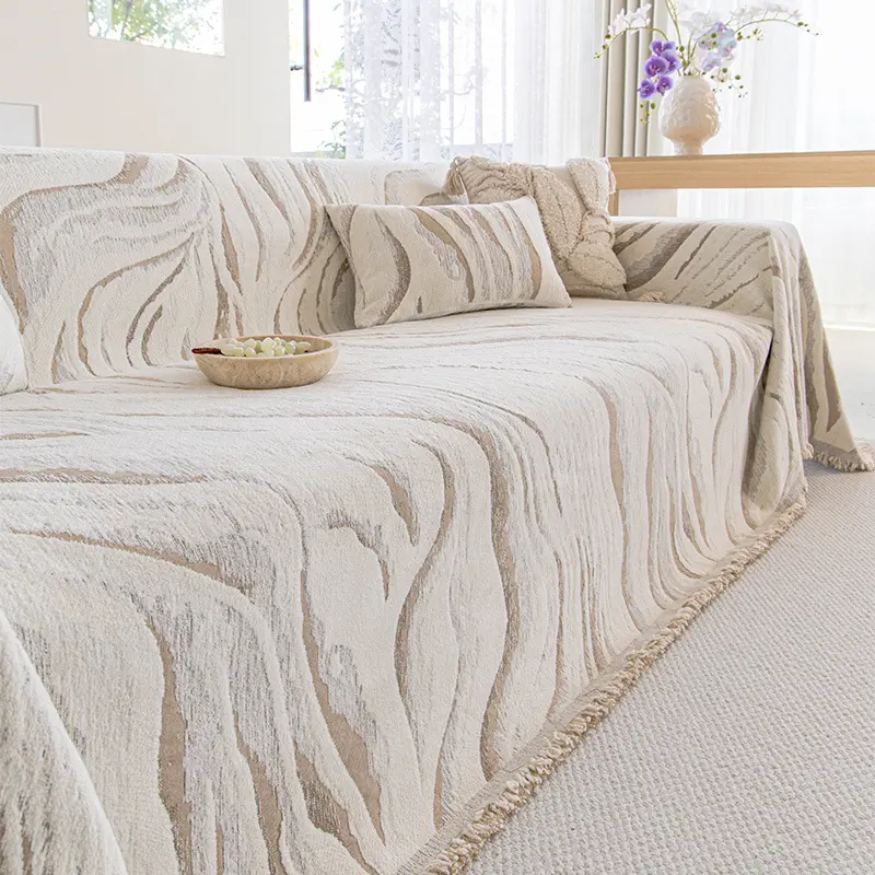 Mid-century Modern Luxe Winter Plush Sofa Throw