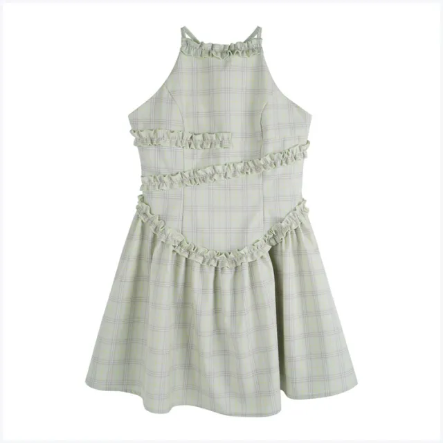 Fashionable American Retro Women's Short Coat Green Dress - Shop at LoveMi