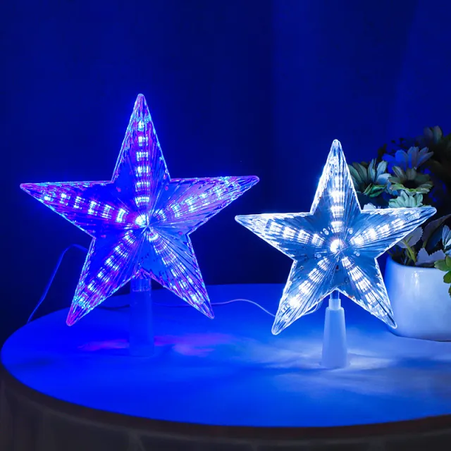 Led Pentagram Light Atmosphere Decoration Christmas White Small - Shop at LoveMi