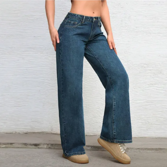 Slimming Mop Straight All matching Retro American Style Dark Blue - Shop at LoveMi