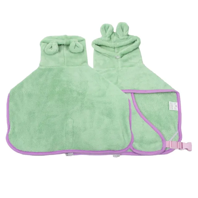 Pet Bathrobe Dog Bath Towel Super Absorbent Shower Cleaning Towel Dog Microfiber Drying Bath Towel Dogs Fast Dry Towel Pet Products Light Green - Shop at LoveMi