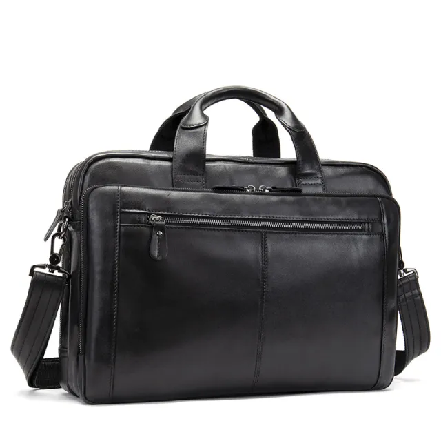 Men's Hand carrying Genuine Leather Briefcase Black - Shop at LoveMi
