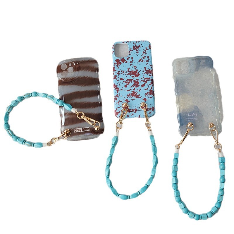 Vintage Turquoise Bag Chain Resin Chain view 9