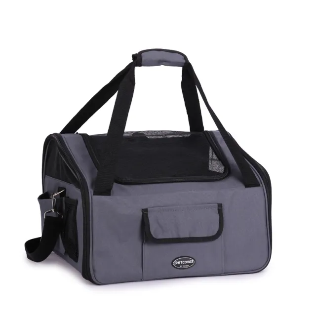 Pet Car Bag Dogs And Cats Travel Portable Crossbody Dark Gray - Shop at LoveMi
