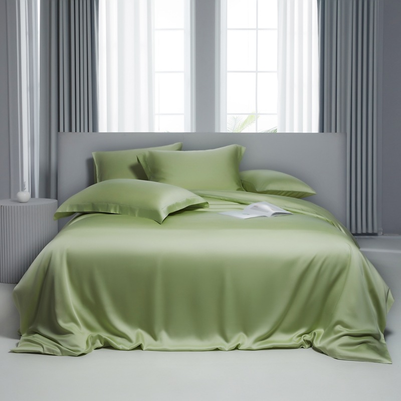 New Lyocell Lanjing Tencel Solid Color Series Summer Ice Silk Single Bed Sheet Quilt Cover