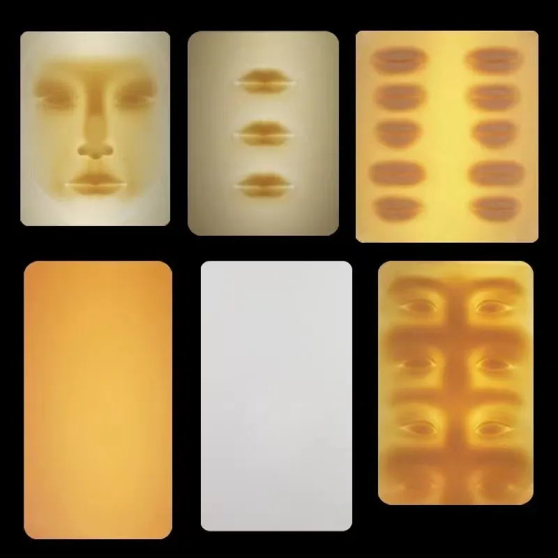 Tattoo Embroidery Silica Gel Practice Leather - 3D Face