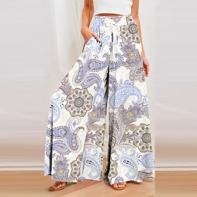 Bamboo Cotton 3D Wide Leg Culottes Loose Women's Wear Qkc0003 - Shop at LoveMi