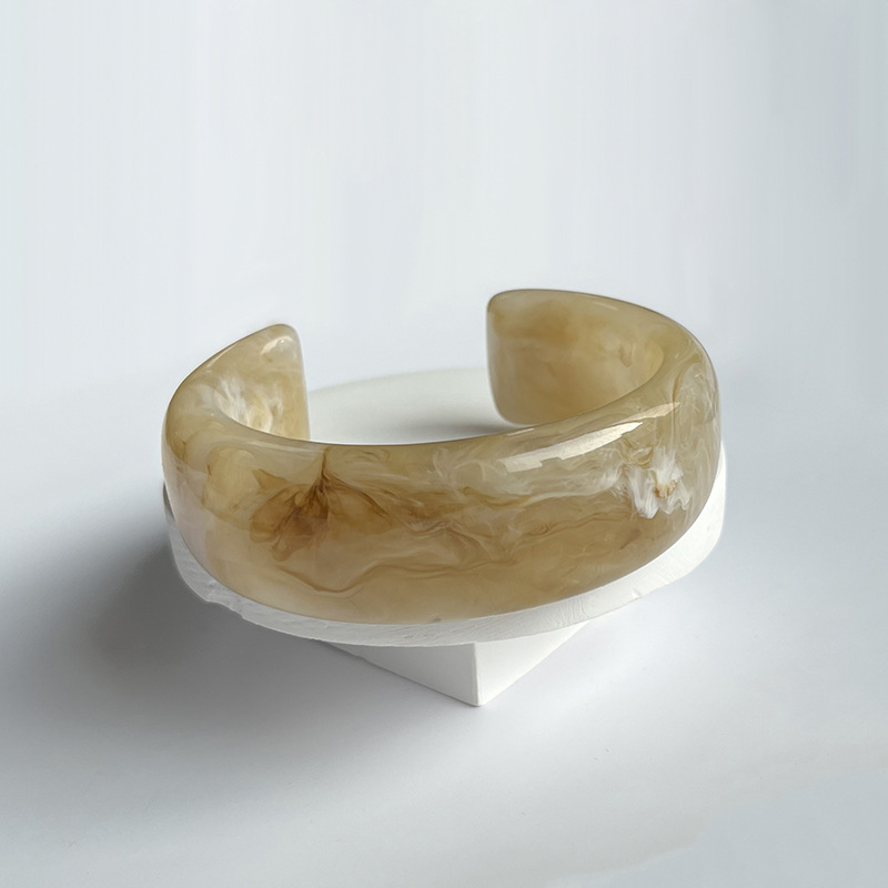 Open Spring Acrylic-based Resin Bracelet For Women