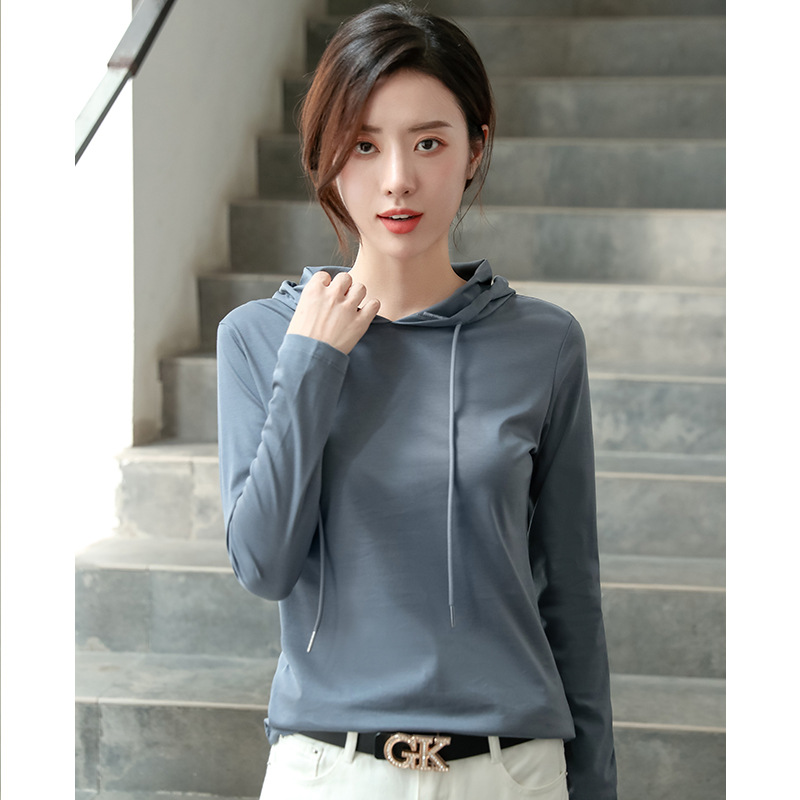 Spring New Pure Cotton All-match Women's Bottoming Shirt