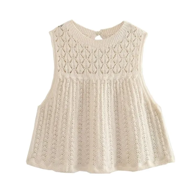 Women's Fashionable Jacquard Mesh Knitted Top Mini Skirt Top - Shop at LoveMi