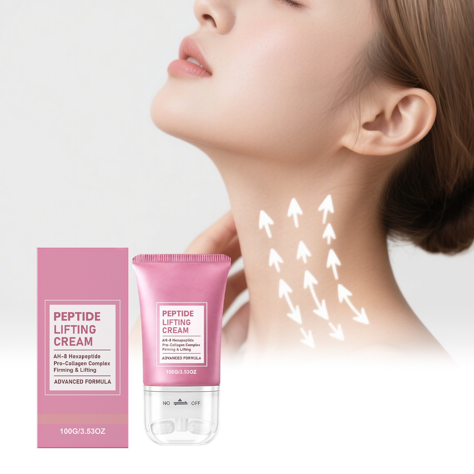 Roller Massage For Gentle Skin Nourishment Neck Care Cream