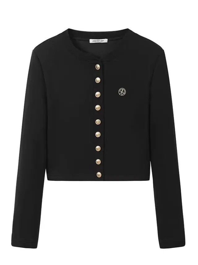 Knitted Cardigan Elegant High grade Versatile Top Pleated Skirt Black Top - Shop at LoveMi