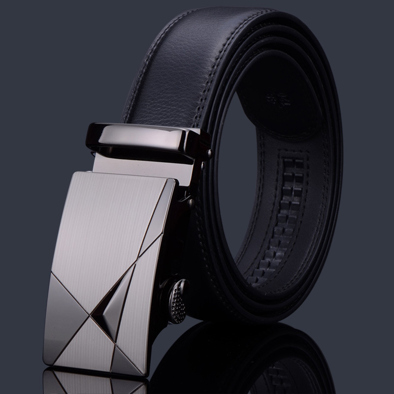Mens Genuine Leather Belt With Automatic Buckle