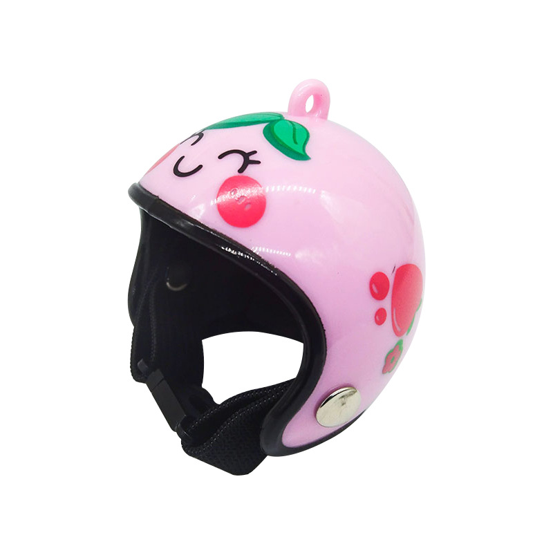 Pink Smiley Face Pet Helmet