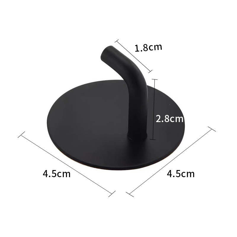 6cm 90 Degrees Black Adhesive