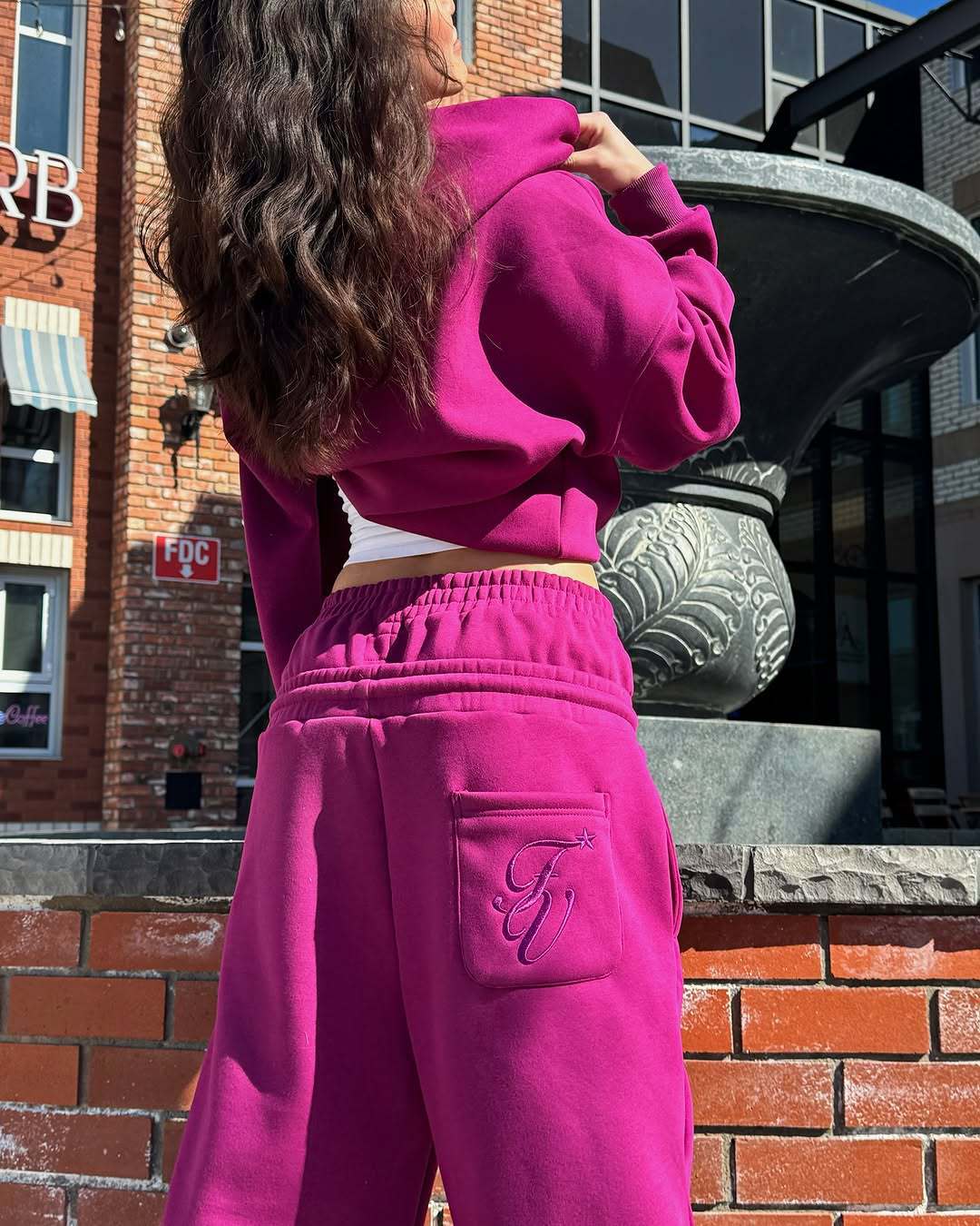 Trendy Double-waist Five-pointed Star Embroidery Couple Simple Casual Fake Two-piece Wide-leg Sweatpants