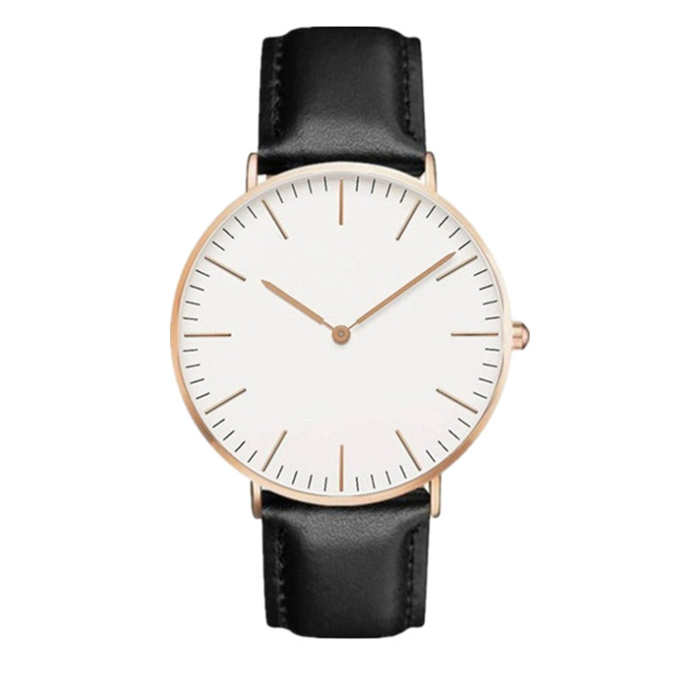 Quartz Wristwatch Brown Leather Strap, picture 3 of 4