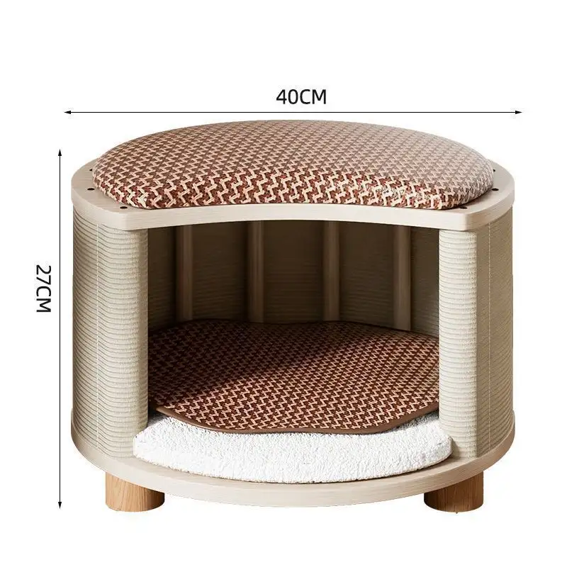 House Solid Wood Summer Mat Four Seasons Universal Cat Nest