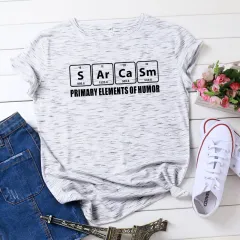 Europe And America Creative Funny Alphabet Cartoon Cotton T-shirt - Marble Black - View 1