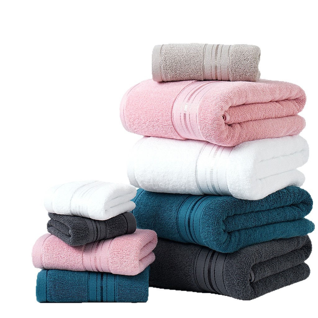 Pure Cotton Bath Towels For Home Use  Absorbent Towel Set For Adults