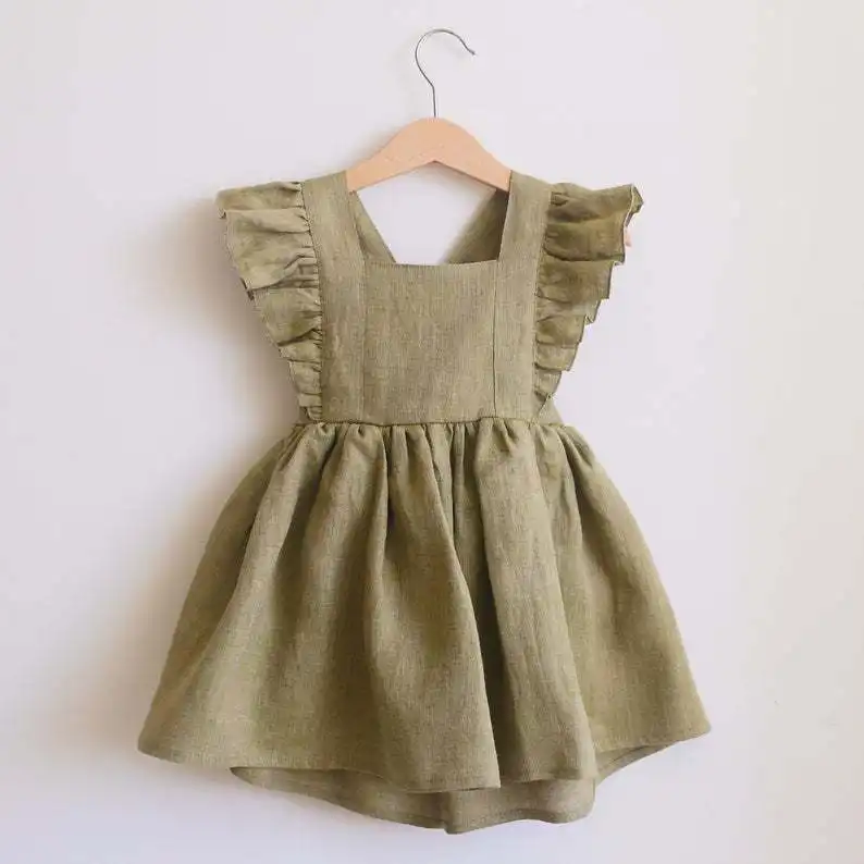 Girls' Beach Dress Baby Cotton And Linen