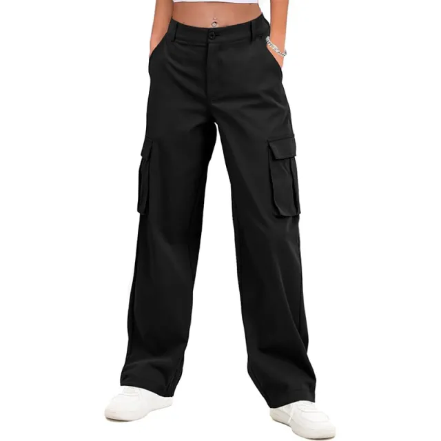 High Waist Street 6 Pockets Overalls Women Black - Shop at LoveMi