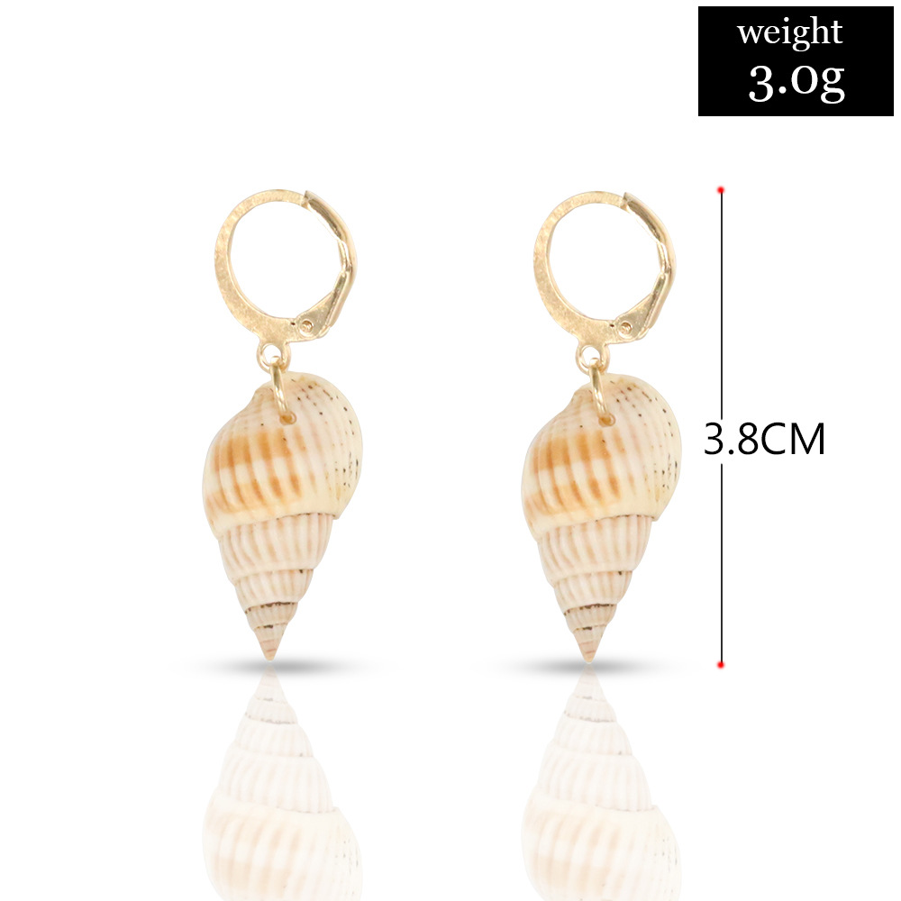 Title 10, Natural Conch Earrings