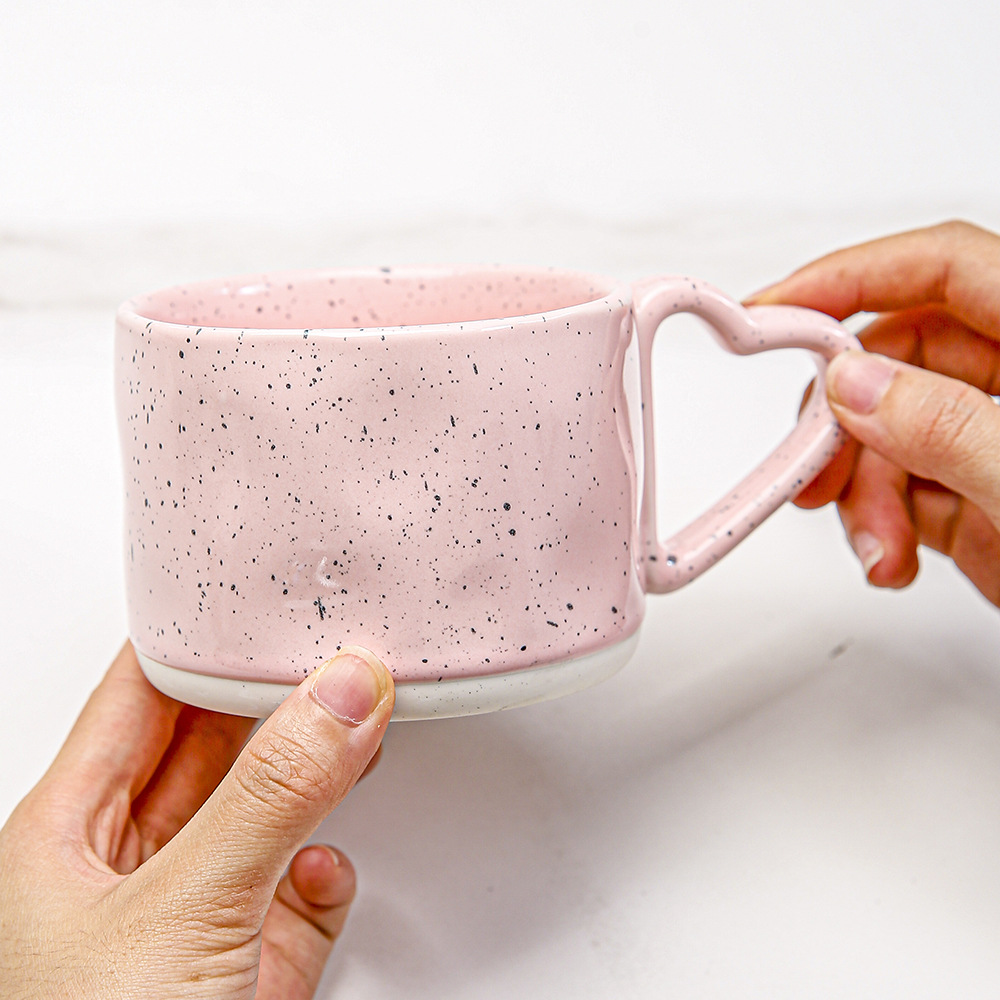 Heart-shaped Handle Ceramic Cup