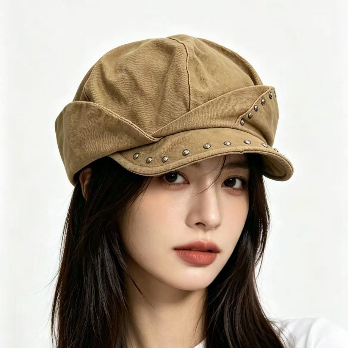 Retro Distressed Irregular Design Octagonal Cap