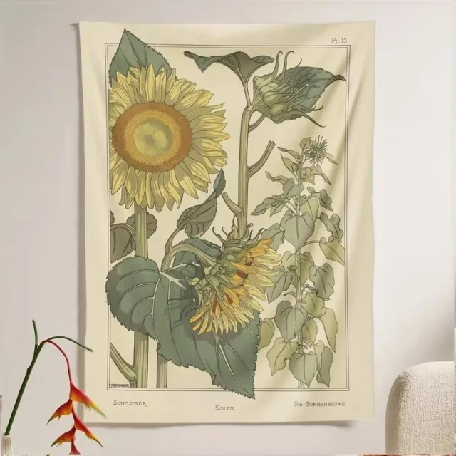 Retro Plant Background Wall Decorative Tapestry Canvas Style 3 - Shop at LoveMi