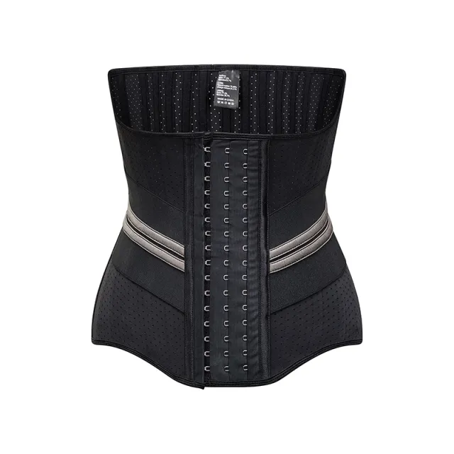 Sports Fitness Waist Shaping Three Breasted Breathable Latex Closing Belt Black - Shop at LoveMi
