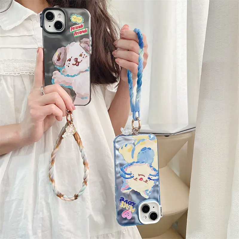 Short Mobile Phone Lanyard Luminous Bear Pendant