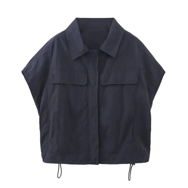 Lapel Short Sleeve Shirt Elastic Waist Casual Pants Suit Shirt L - Shop at LoveMi