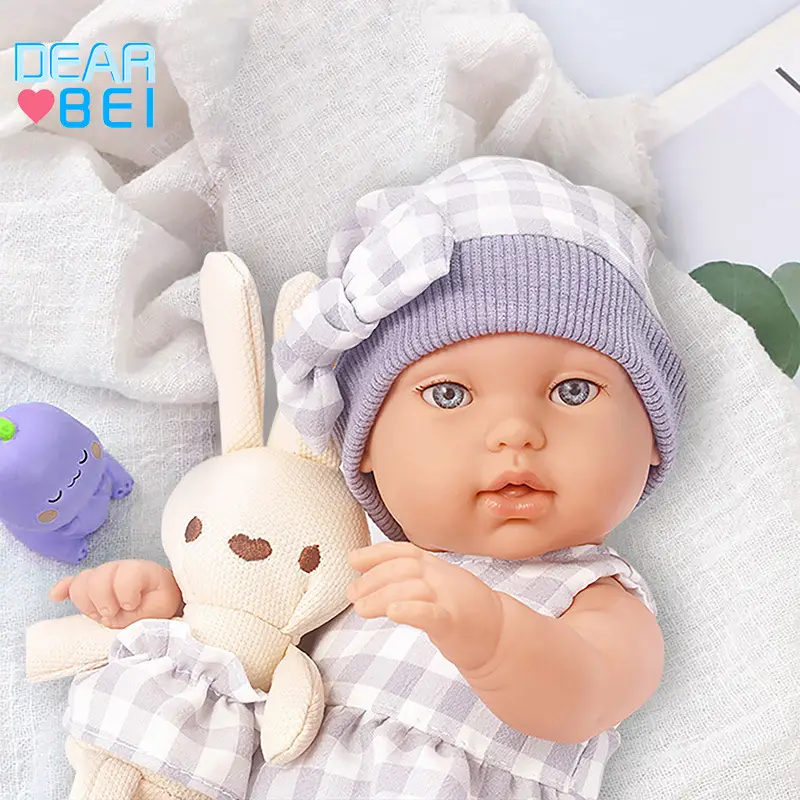 New 14-inch Realistic Doll Outfit-changing Party Comfort Doll With Baby Sleeping Basket Set