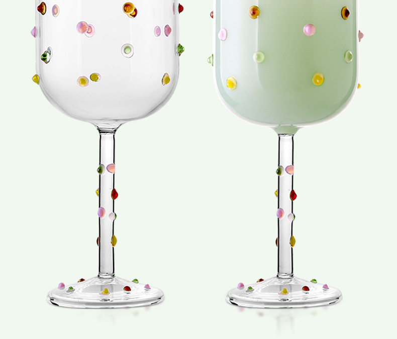 Title 1, Creative Colored Candy Bean High Beauty Wine Glass