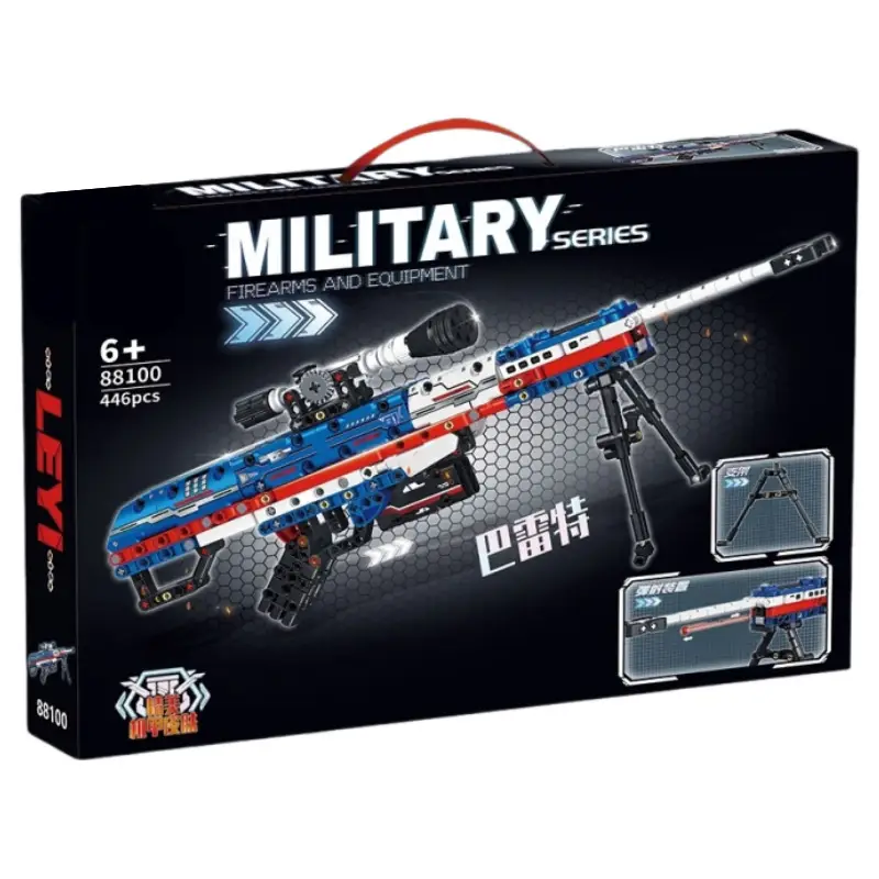 Shootable Chinese Building Blocks Patriotic Barrett Sniper Rifle Boy Assembly Toy